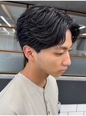 韓国風◆黒髪ショートフェザーパーマ/ツーブロック/小顔