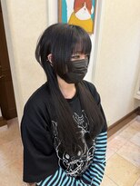 メルク(merc) レイヤー ボブ ショート インナーカラー 韓国