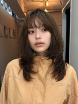 ハニーシブヤ(HONEY shibuya) セミロング/オリーブカラー/レイヤーカット/ダブルカラー2