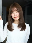 ハッシュカットミディアムレイヤーハイレイヤナチュラルレイヤー