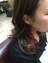 ファシオ ヘア デザイン(faccio hair design) ピンクのインナーカラー×アッシュグラデーション