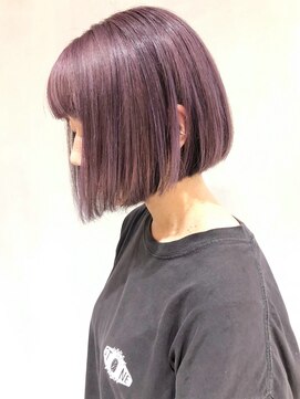 アルバム 銀座(ALBUM GINZA) パープルボブ_セシルカットココアブラウン_ba294091