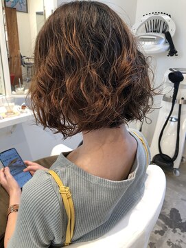 ヘアーデェカラー(hair de KOLOR) 大人可愛いボブパーマ