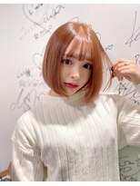 ルイス(L'wis)&nbsp;韓国風ショートボブ＋キャラメルカラー♪代表朝長