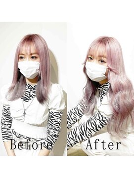 あるじゃんすー 神戸三宮店 ホワイトピンクヘア#シールエクステ#ベビーピンク#エクステ#神戸