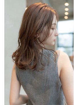 ケアリー 調布(Carelly) 大人かわいい前髪セシルカットココアブラウンフリンジウェーブ