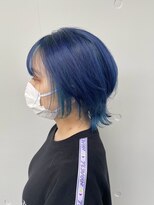 カリーナコークス 原宿 渋谷(Carina COKETH)&nbsp;ブルー/ウルフカット/インナーカラー/ダブルカラー/レイヤー
