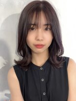 レイヤーカット×ピンクグレージュ×髪質改善カラー