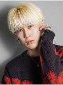 刈り上げツーブロックシースルーマッシュセンターパート韓国ヘア