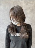 レイヤーカット/ブラウングレージュ/くびれヘア