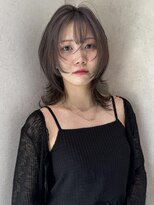 シエ バイ ケンジ 湘南台(sie by KENJE)&nbsp;シルキーミルクティーベージュ　レイヤー 前髪　ウルフ　外ハネ