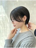前髪長め/丸み/キレイめショート/20、30、40、50代