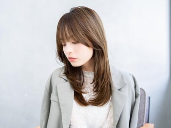 エイト 藤沢店(EIGHT fujisawa)の写真/[藤沢]うねりを抑えてナチュラルストレートに◎【縮毛矯正+Cut¥9900】艶感ストレート☆カラー同時+¥3300～