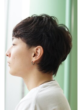 にもう サーフカール&ブルーブラック　フェザーパーマ サーフ