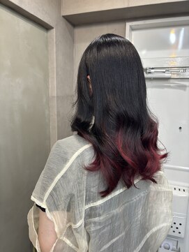 ファビ 渋谷(Fab) くびれヘア/暗めカラー/アプリコットオレンジ/縮毛矯正