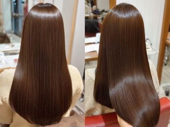 シュモレ フェリーク 検見川店の写真/まるで素髪のような艶とまとまり◎毎日扱いやすい美髪に[新検見川/新検見川駅/縮毛矯正/髪質改善/白髪染め]