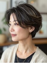 トリッカ 代官山(tricca)&nbsp;ハンサムショート/白髪ぼかしハイライト/グレージュ