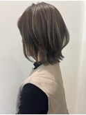 白髪ぼかし×動きレイヤーミディ/４０代/知立市/30代/レイヤー