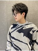 メンズセンターパートニュアンスパーマ【仙台】