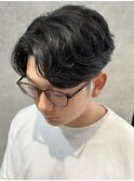 毛流れパーマニュアンスパーマ刈り上げセンターパート