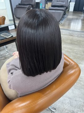 リシャルム 新保店(Re charme) 【艶感ストレート】やわらか縮毛矯正ボブ