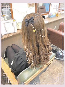 量産型ヘアメ　地雷系ヘアメ　ハーフツイン