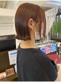 【横須賀中央　AGU】大人気切りっぱなし　夏カラーオレンジヘア