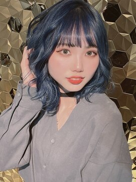 ハンナ 札幌(HANNAH) #ケアブリーチ#髪質改善#インディゴブルー