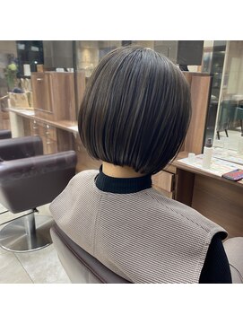 ユキオ オブ ヘアー(YUKIO of Hair) 20代30代40代ミニボブピンクアッシュ透明感小顔ブリーチなし