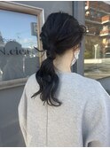お呼ばれヘア×ローポニー