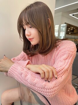 ノク 渋谷(nok) モカベージュミディアム_ダークアッシュチェリーブラウン