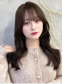 韓国ヘア、顔周りカット、レイヤーロング