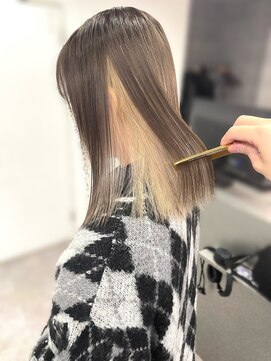 オズ 梅田店(OZ) インナーカラーホワイト＃酸熱トリートメント＃髪質改善＃艶髪