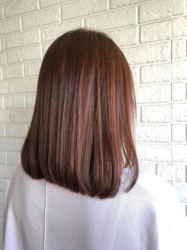 ラル ヘアデザイン(ral hair design) オレンジワンレンボブ