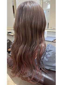 アマレット(Amaretto) 【ミルクティーグレージュ×インナーピンク】