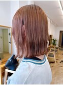 say. ミルクティーベージュミルクティーアッシュ外ハネボブ原宿