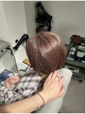 透明感ブリーチ無し白髪ぼかし
