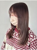 レイヤーカット/ブラウンカラー