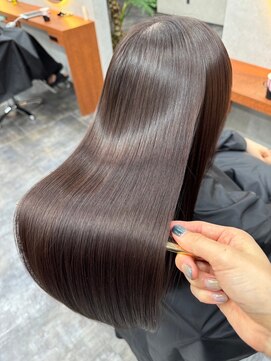 オズ 安積店(OZ) 安積髪質改善トリートメント顔周りレイヤーカットベージュカラー