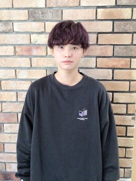 アクトスタイリッシュヘアー 知立(Act stylish hair) メンズマッシュダークバイオレットカラー