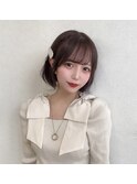 ミニボブ　ダークラベンダー　ラベンダーカラー　似合わせカット