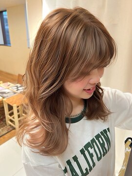 ノラキチジョウジ(NORA KICHIJOJI) 顔周りレイヤーカットシースルーバング耳かけくびれミディアム