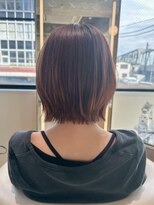 ロミー 本厚木(ROMMY.) 大人可愛いくびれボブ☆レイヤーカット細めハイライト☆ブラウン