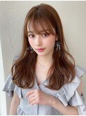 30代大人可愛い【ミックス巻きセミロング × ココアベージュ】◎