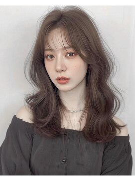 オンク 新宿(onk) 黒髪/グレーベージュ/レイヤーロング/前髪パーマ[新宿駅]