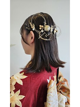 アンジュール 成人式振り袖ヘア