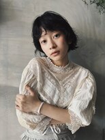 ヒュージ 三軒茶屋(huge)&nbsp;レイヤーボブ/くせ毛風パーマ/ウルフボブ/顔周り/20代30代