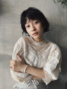 ヒュージ 三軒茶屋(huge) レイヤーボブ/くせ毛風パーマ/ウルフボブ/顔周り/20代30代