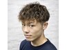 カラー＋ 弱酸性シェービング＋カット　【白髪染めOK】