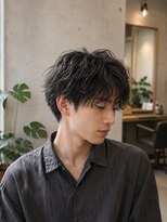 ラシェル パル ノエル(Laciel par Noel) 韓国マッシュセンターパートダウンパーマニュアンスパーマウルフ